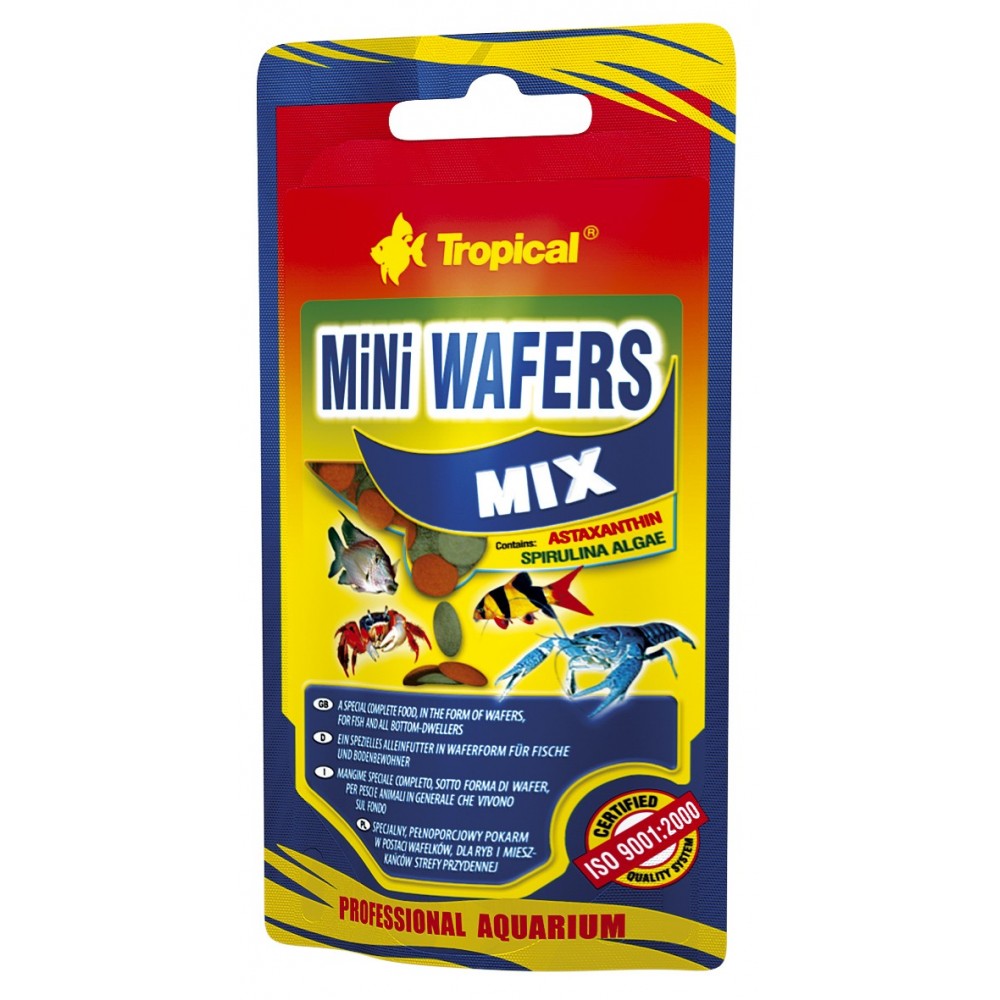 Tropical Mini Wafers Mix maistas dugninėms žuvims 18 g