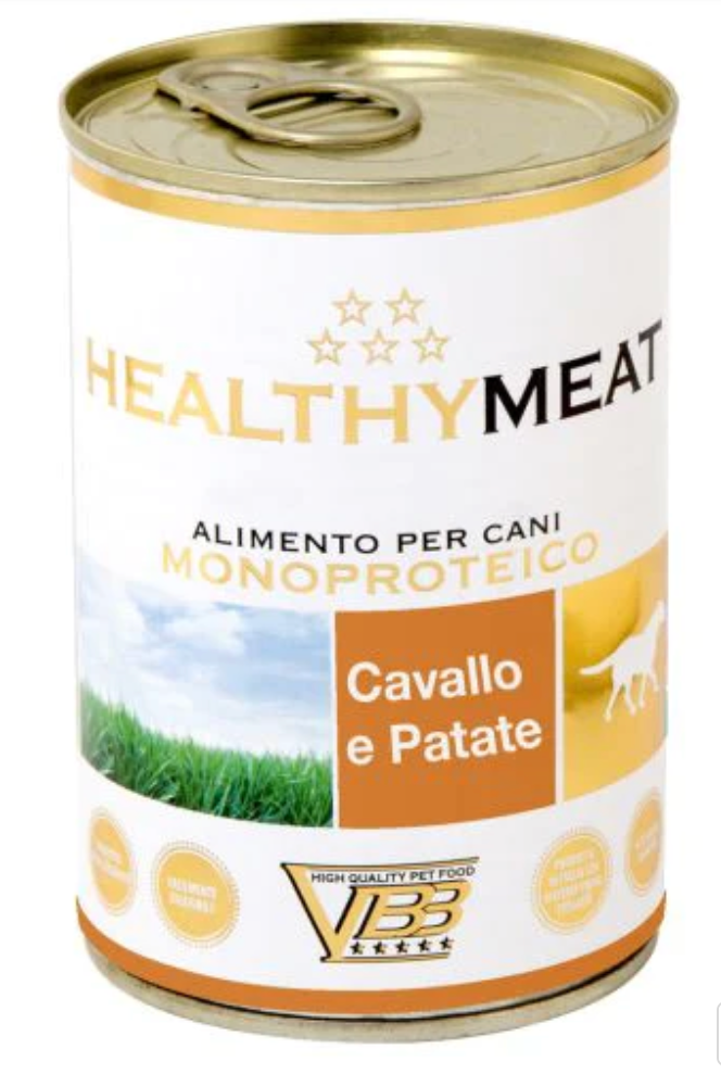 Healthymeat Cavallo e Patate (su arkliena ir bulvėmis) monoproteininis paštetas šunims 400g,