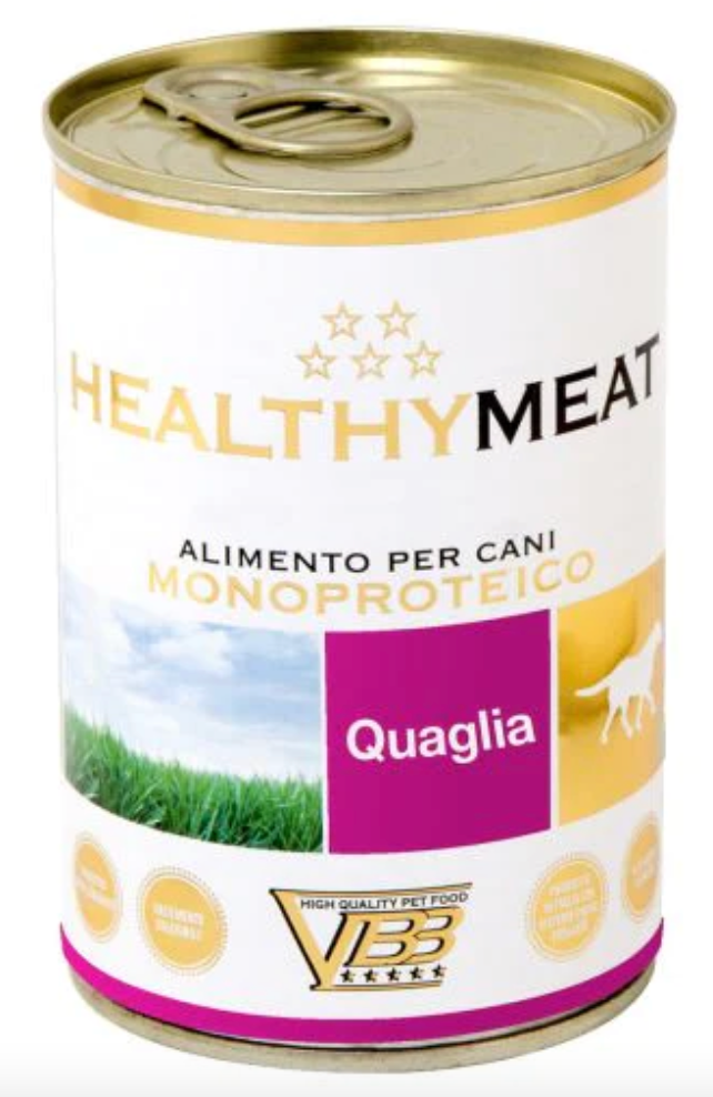 Healthymeat Quaglia (su putpeliena) monoproteininis paštetas šunims 400g