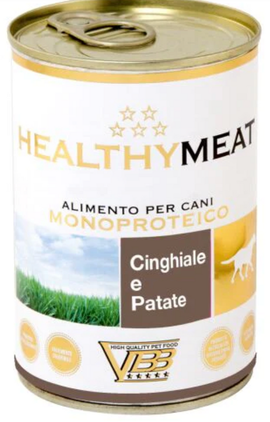 Healthymeat Cinghiale e Patate ( su šerniena ir bulvėmis) paštetas šunims 400