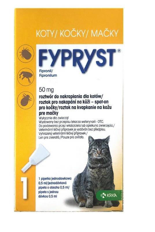 FYPRYST 50 mg užlašinamasis tirpalas katėms