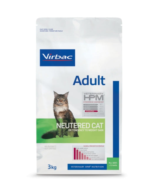Virbac HPM Adult NEUTERED Cat sausas maistas suaugusioms sterilizuotoms katėms