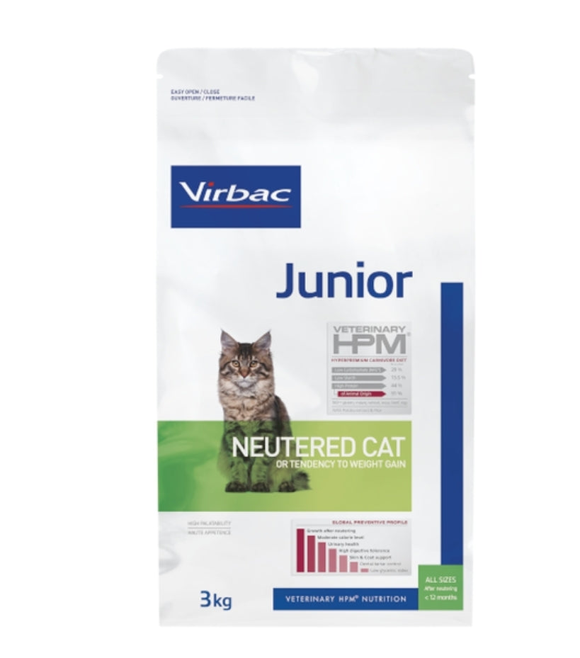 Virbac Cat Junior NEUTERED sausas maistas sterilizuotoms/kastruotoms katėms
