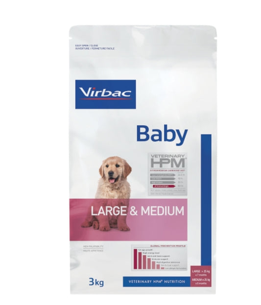 Virbac Dog Baby Large and Medium sausas maistas šuniukams 12kg